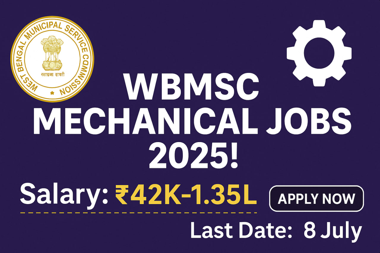 Kolkata Municipal Corp Mechanical Jobs 2025