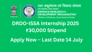DRDO-ISSA Paid Internship 2025