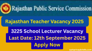 RPSC School Lecturer Recruitment 2025
