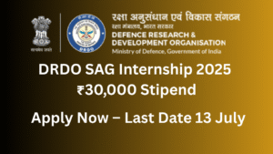 Apply for DRDO SAG Paid Internship 2025