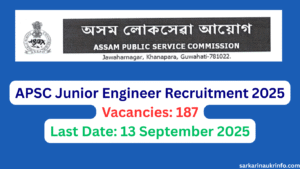 APSC JE Recruitment 2025